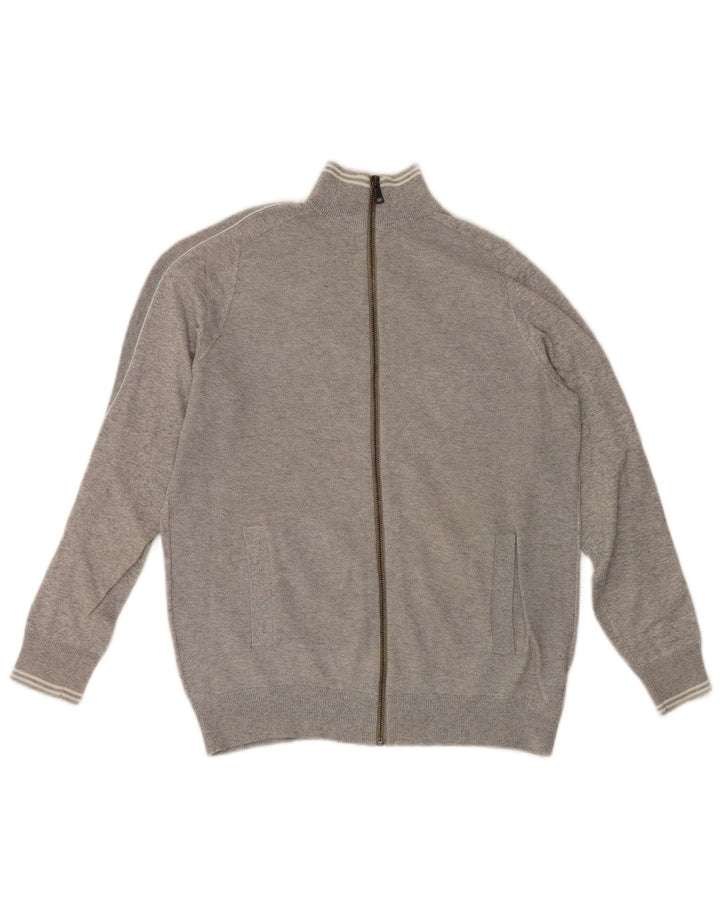 Marks & Spencer Mens Tracksuit Top Jacket Medium Grey Cotton