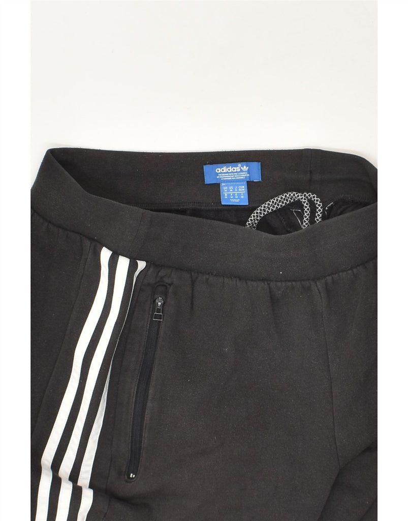 ADIDAS Mens Tracksuit Trousers Joggers Medium Black Cotton | Vintage Adidas | Thrift | Second-Hand Adidas | Used Clothing | Messina Hembry 