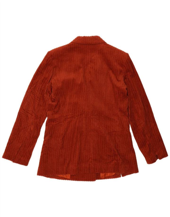 Sisley Womens Corduroy Blazer Jacket UK 12 Medium Brown