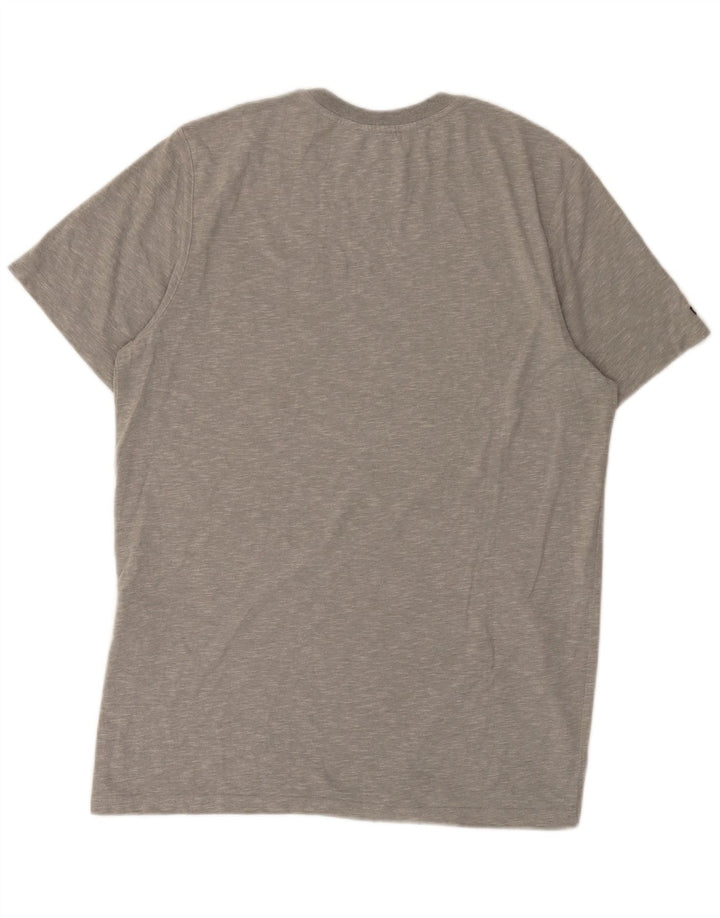 Superdry Mens T-Shirt Top Large Grey Flecked Cotton