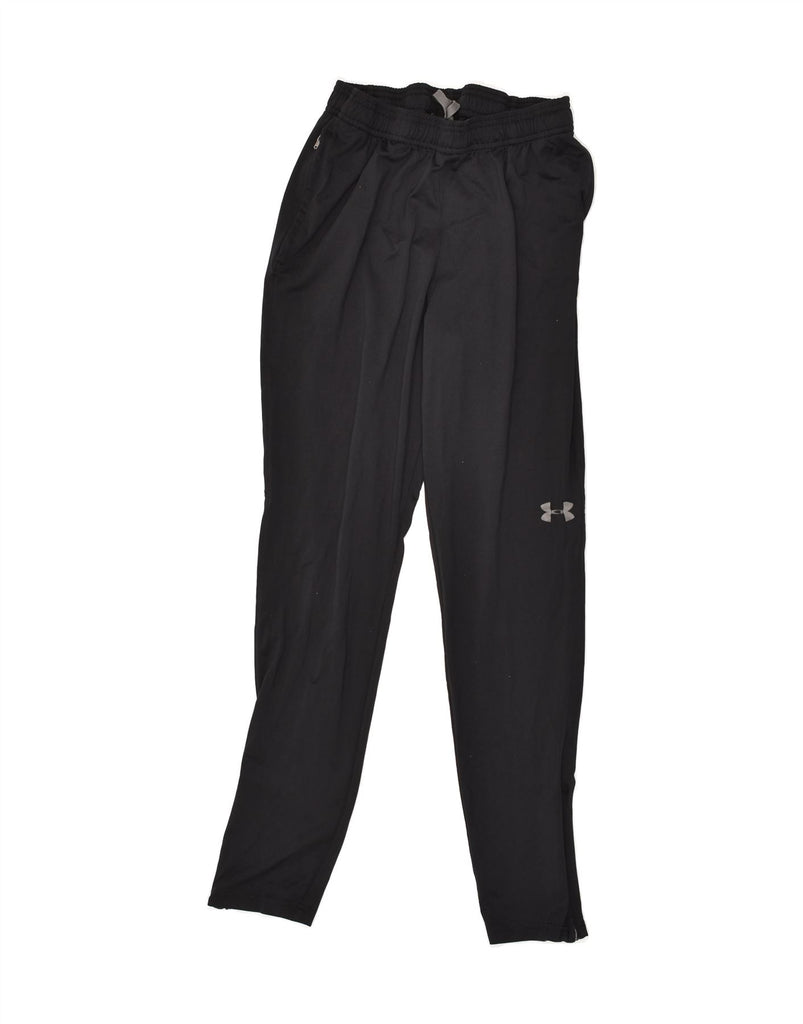 UNDER ARMOUR Womens Tracksuit Trousers UK 8 Small Black Polyester | Vintage Under Armour | Thrift | Second-Hand Under Armour | Used Clothing | Messina Hembry 
