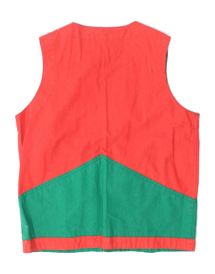 VINTAGE Mens Waistcoat Small Red Colourblock Vintage Vintage and Second-Hand Vintage from Messina Hembry 