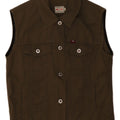 Mustang Womens Denim Gilet UK 12 Medium Khaki Cotton