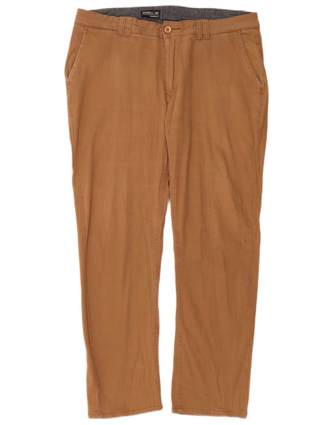 O'Neill Mens Standard Fit Chino Trousers W36 L30 Brown Polyester
