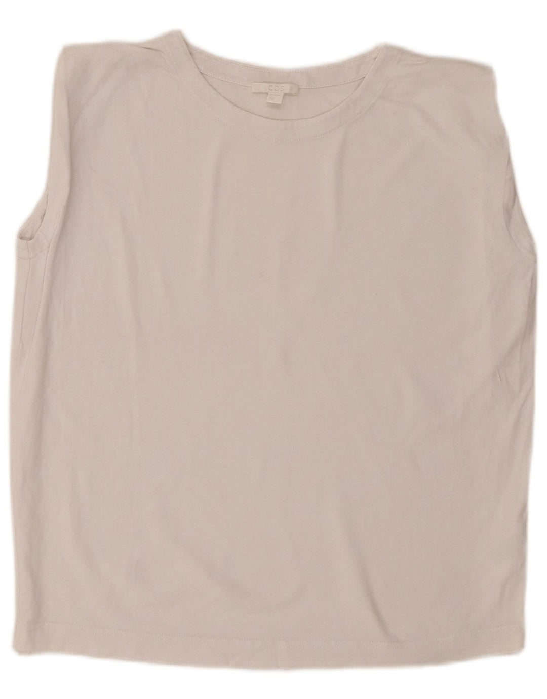 Cos Womens Oversized Vest Top UK 6 XS White Cotton