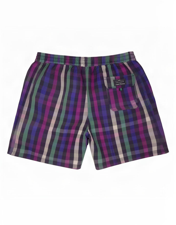 Marks & Spencer Mens Swimming Shorts Large Multicoloured Gingham Cotton