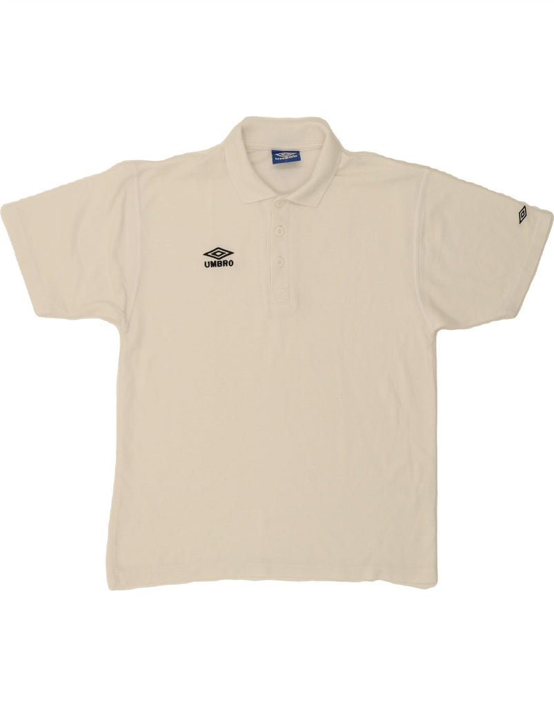 UMBRO Mens Polo Shirt Large White Vintage Umbro and Second-Hand Umbro from Messina Hembry 