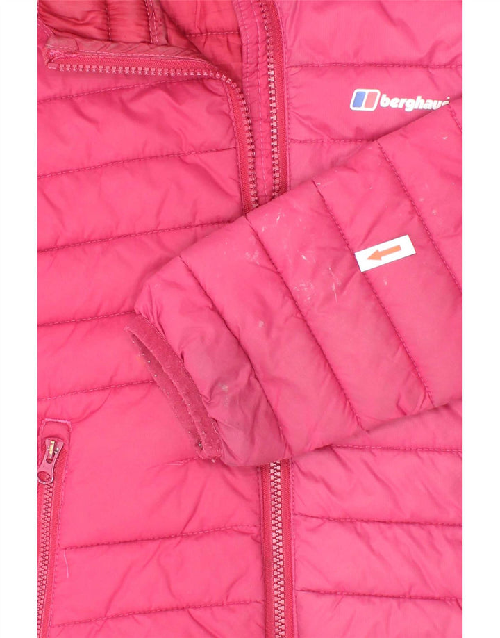 Berghaus Girls Hooded Padded Jacket 5-6 Years Pink Polyester