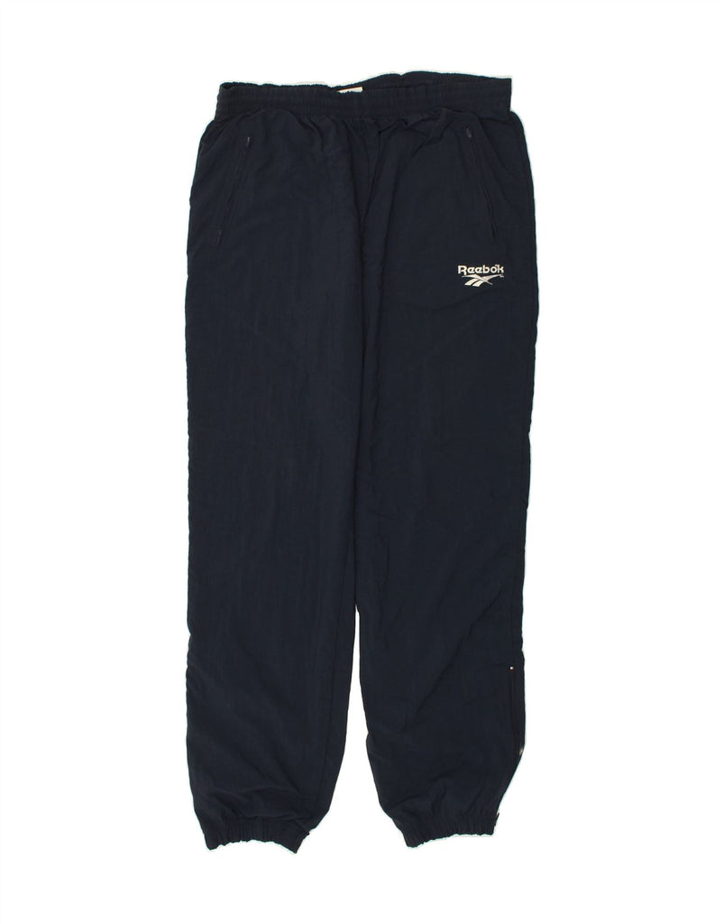 REEBOK Mens Tracksuit Trousers Joggers XL Navy Blue Polyamide | Vintage Reebok | Thrift | Second-Hand Reebok | Used Clothing | Messina Hembry 