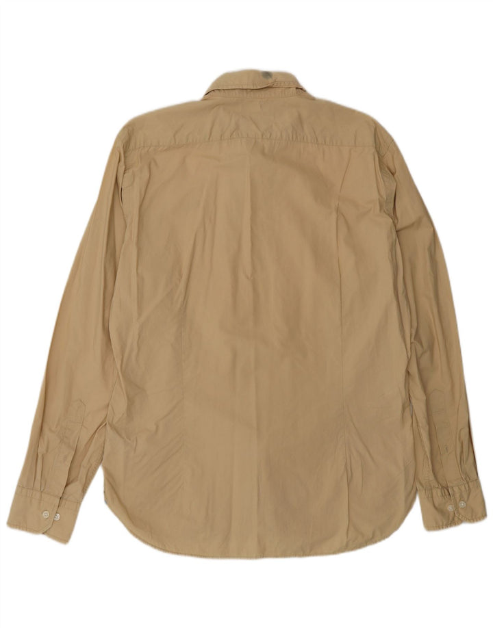 LA MARTINA Mens Shirt Medium Beige Cotton
