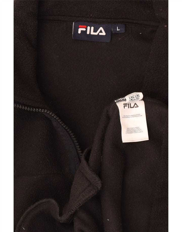 Fila Mens Fleece Jacket UK 40 Large Black Polyester