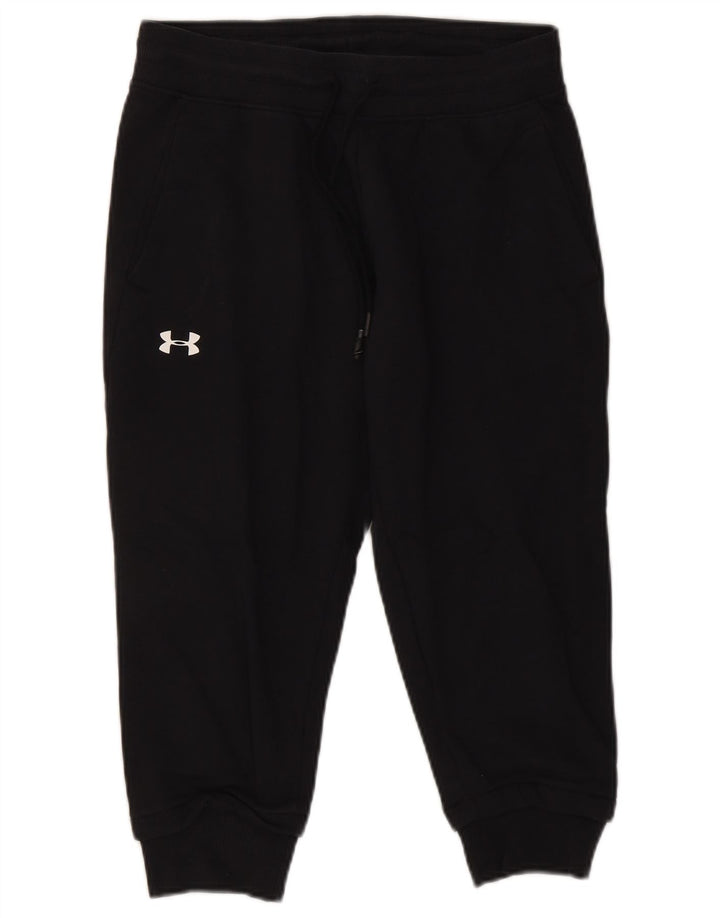 Under Armour Mens Capri Tracksuit Trousers Joggers Small Black Cotton