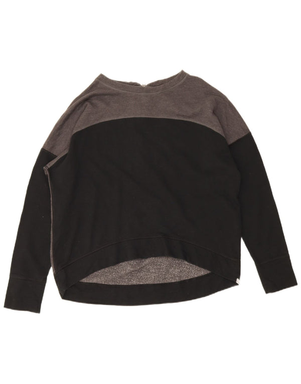 CHAMPION Womens Crop Sweatshirt Jumper UK 16 Large Grey Colourblock