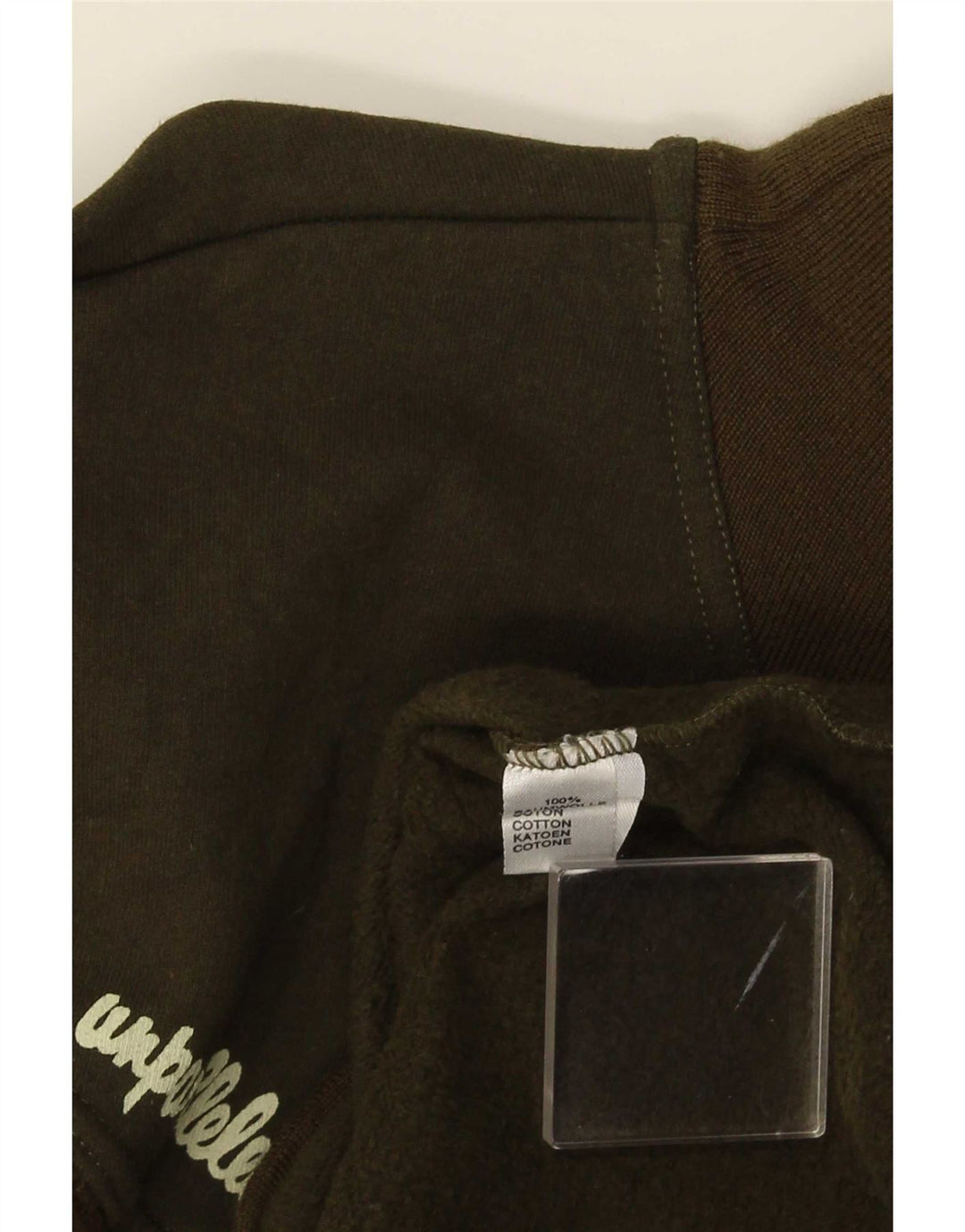 Ciao Mens Zip Neck Sweatshirt Jumper XL Green Cotton