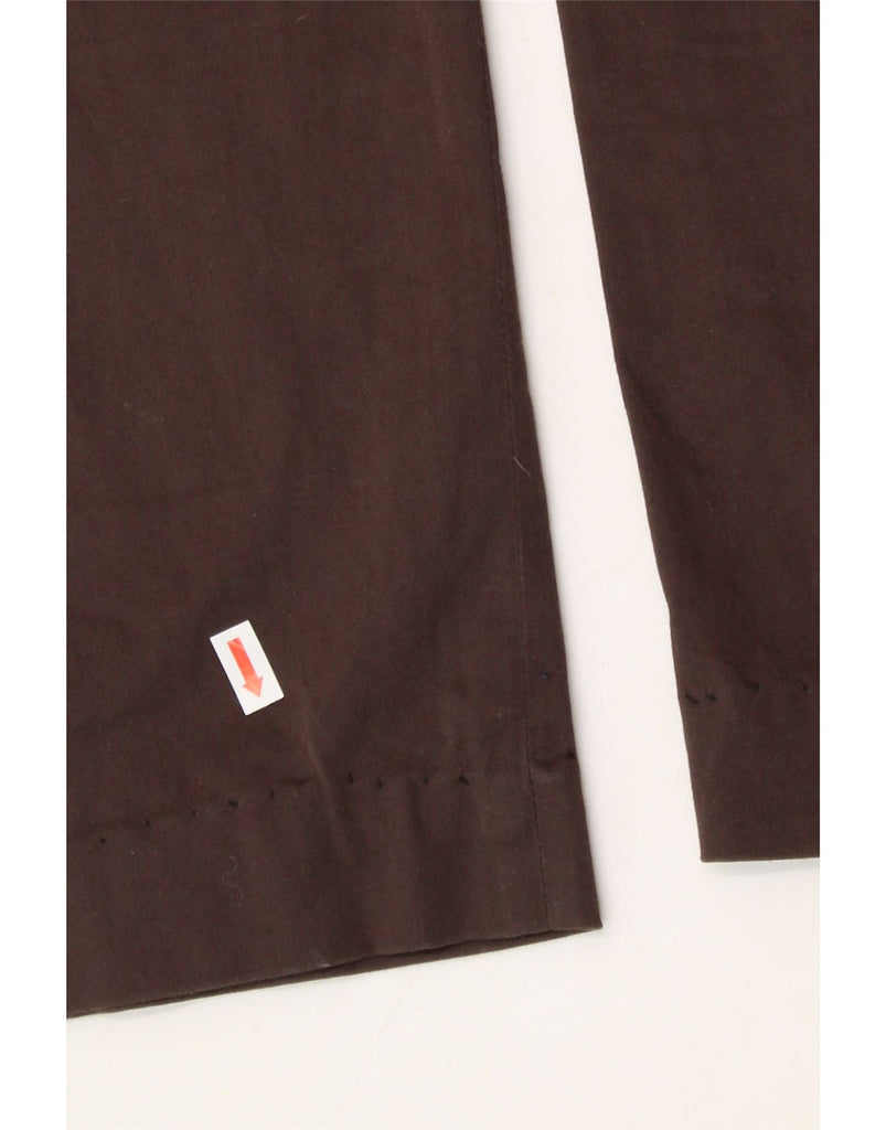 ZARA Womens Straight Cropped Trousers EU 36 XS W30 L24 Brown Cotton Vintage Zara and Second-Hand Zara from Messina Hembry 