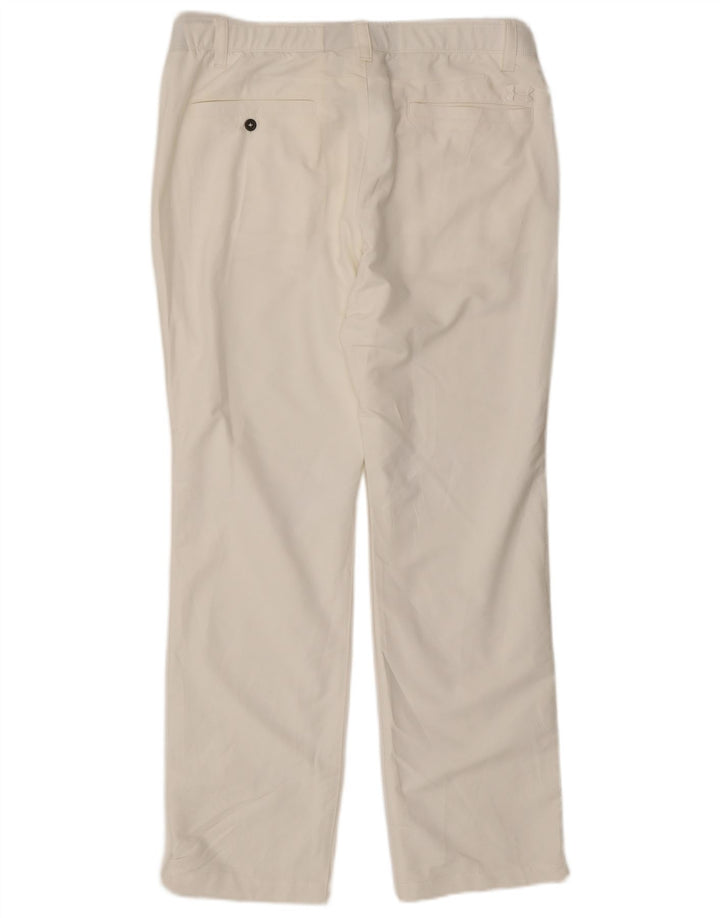 Under Armour Womens Straight Chino Trousers W38 L32 White Nylon