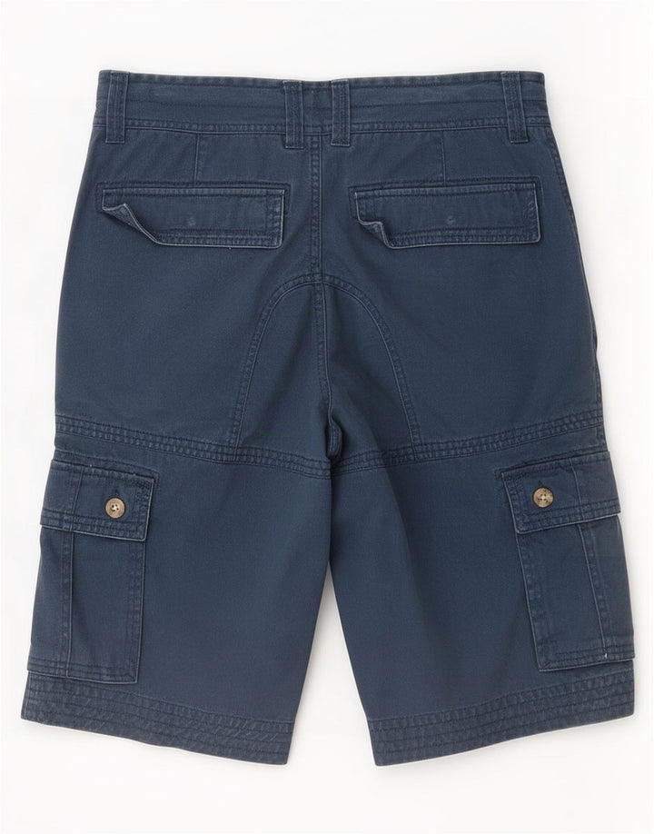 Weird Fish Mens Cargo Shorts Medium W32 Navy Blue Cotton