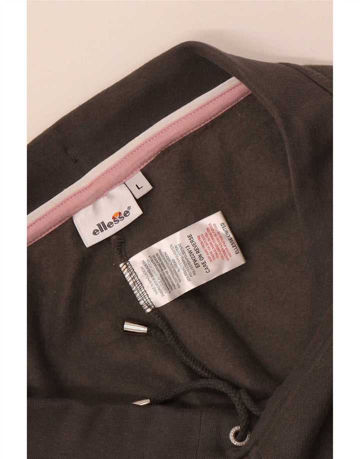 Ellesse Womens Tracksuit Trousers UK 14 Large Grey Cotton