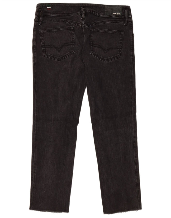 Diesel Womens Matic Stretch Straight Jeans W31 L26 Black Cotton