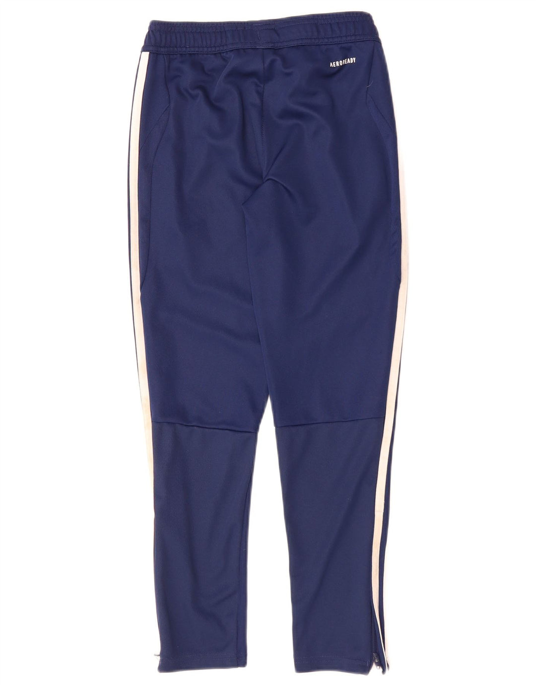 ADIDAS Boys Aeroready Tracksuit Trousers 9-10 Years Navy Blue Polyester