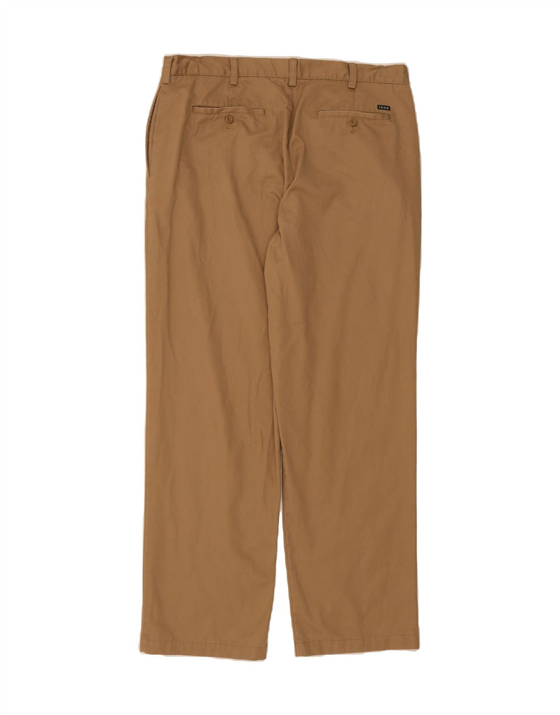 IZOD Mens Classic Fit Straight Chino Trousers W38 L34 Brown Cotton Vintage Izod and Second-Hand Izod from Messina Hembry 