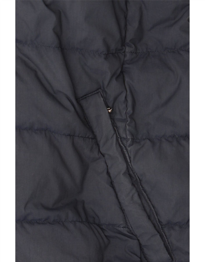 Colmar Womens Hooded Padded Jacket IT 44 Medium Navy Blue Polyamide