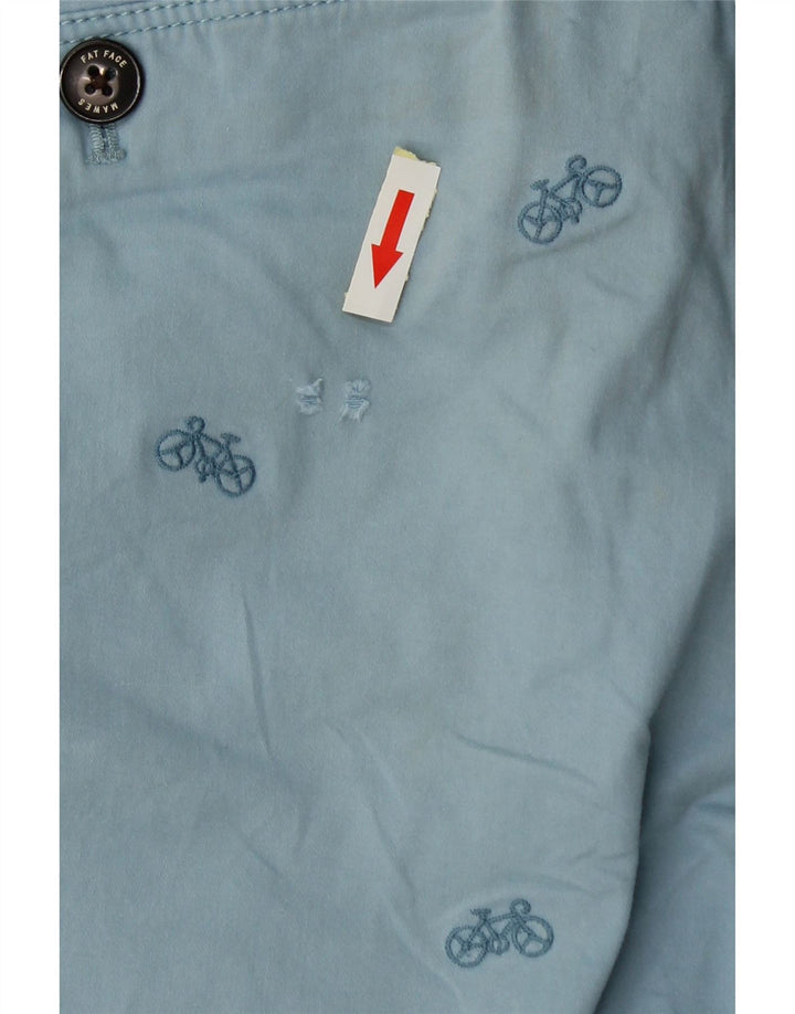 Fat Face Mens Abstract Pattern Chino Shorts W34 Large Blue Cotton