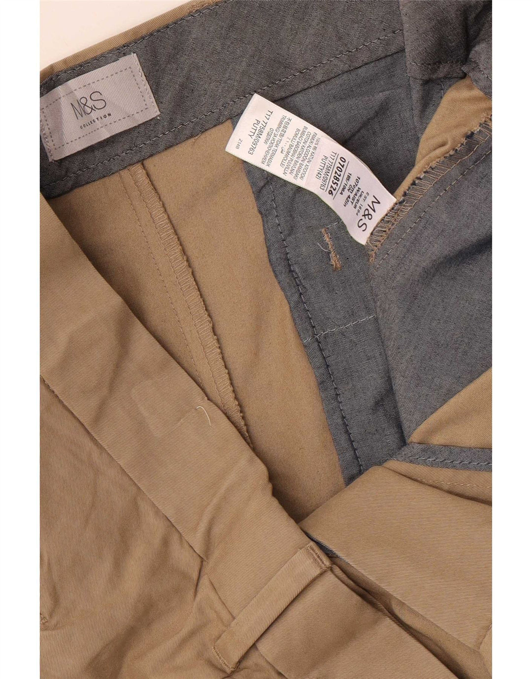 Marks & Spencer Mens Chino Shorts W42 2XL Beige Cotton