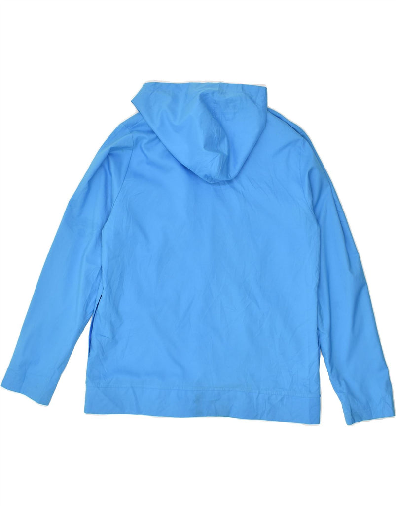 REEBOK Womens Hooded Rain Jacket UK 12-14 Medium Blue Polyester | Vintage Reebok | Thrift | Second-Hand Reebok | Used Clothing | Messina Hembry 