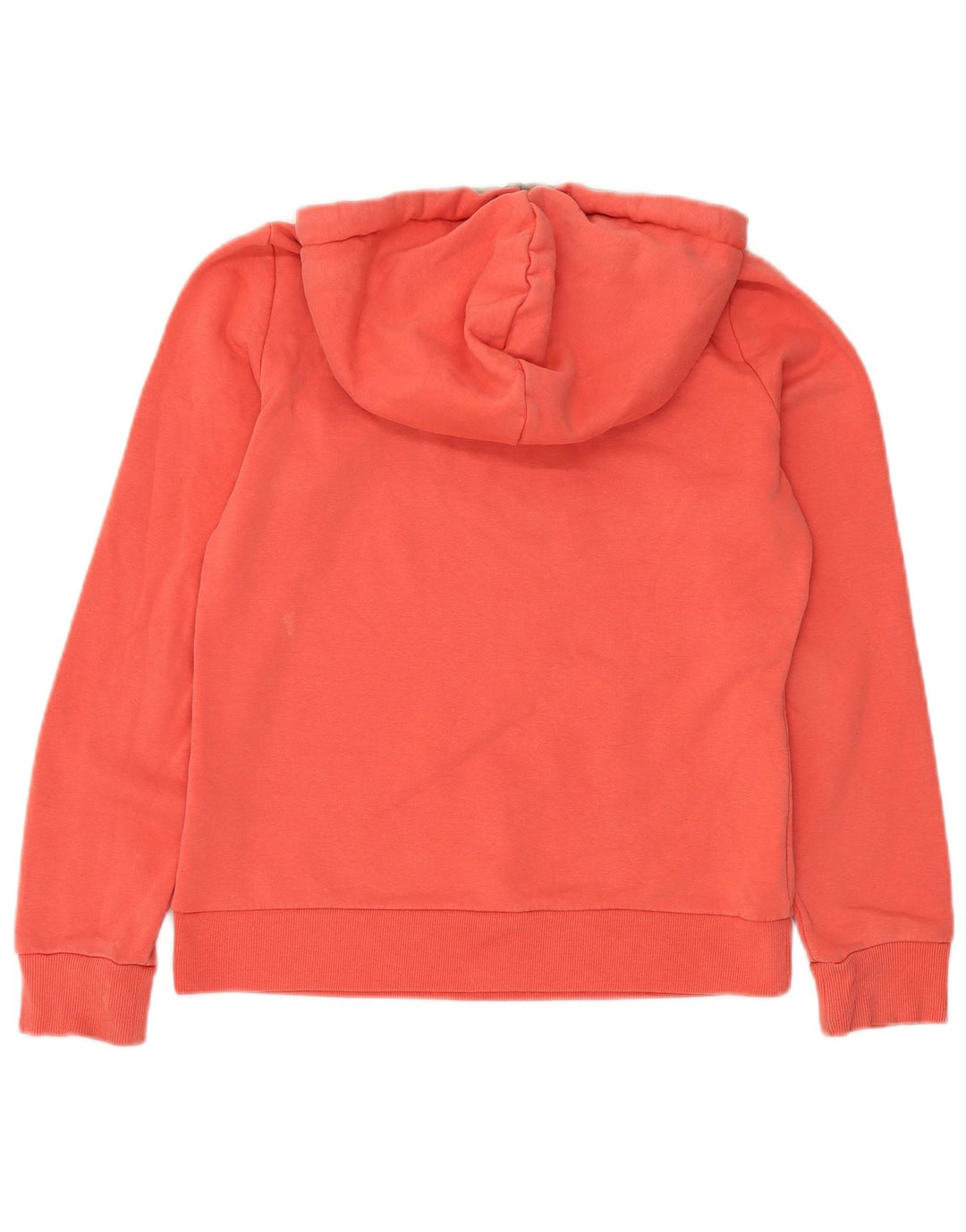 O'NEILL Womens Graphic Hoodie Jumper UK 14 Medium Orange Cotton