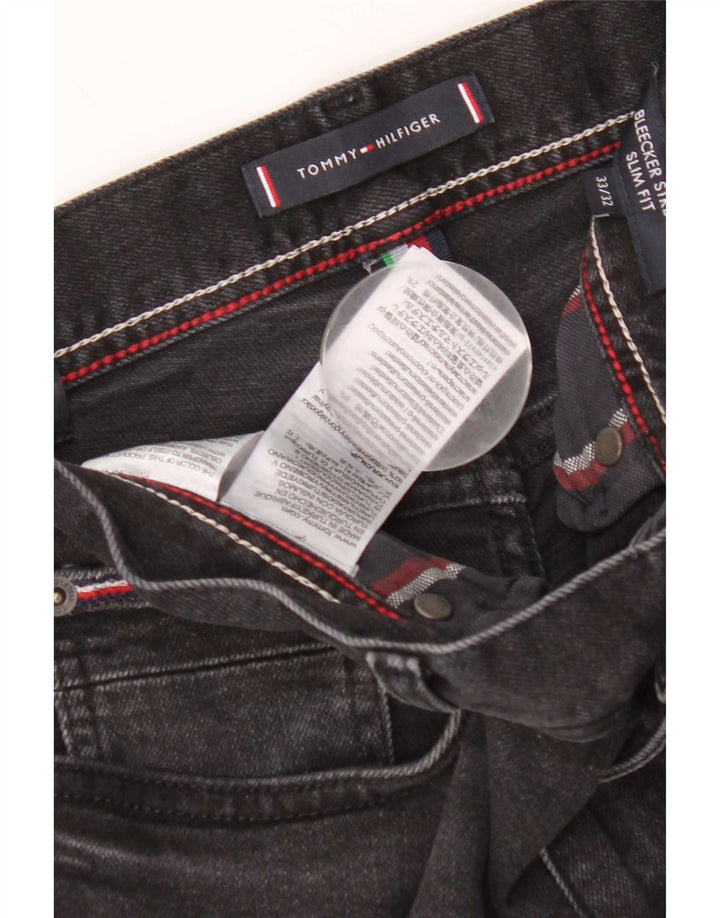 Tommy Hilfiger Mens Bleecker Slim Jeans W33 L32 Black Cotton