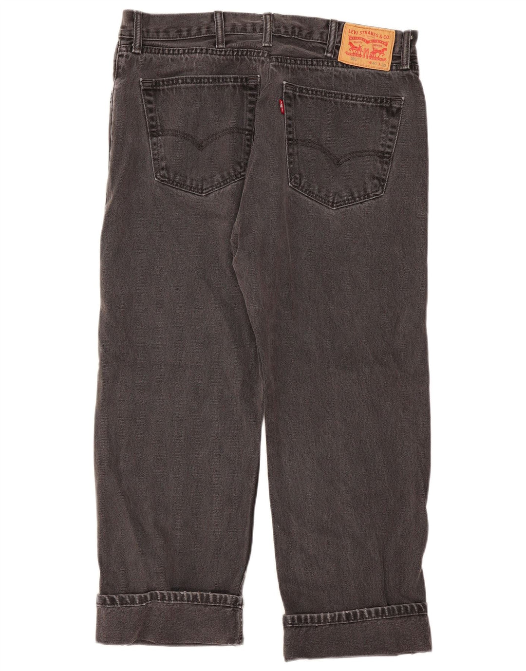 Levi's Womens 505 Straight Jeans W40 L26 Grey Cotton