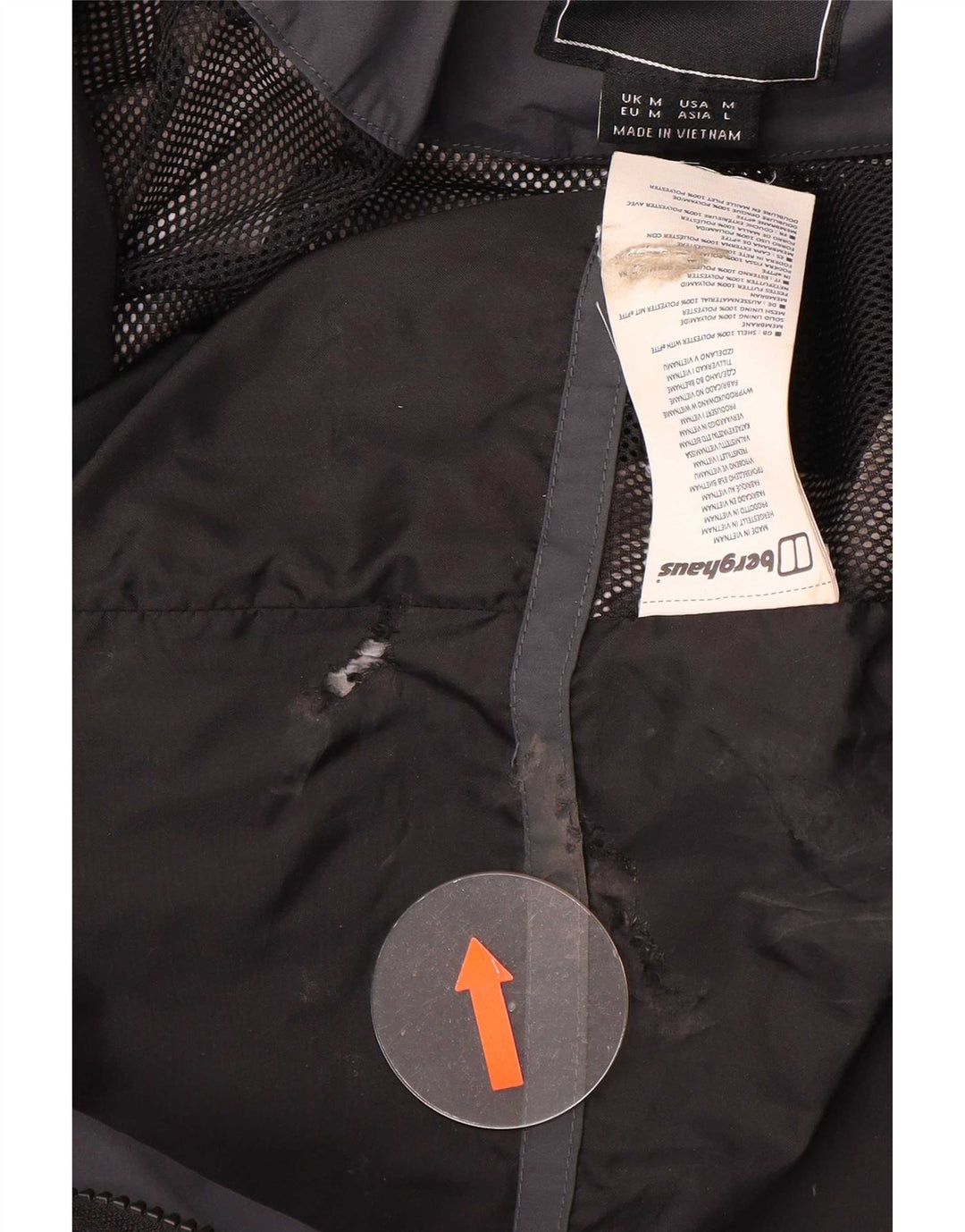 Berghaus Mens Rain Jacket UK 38 Medium Black Polyester