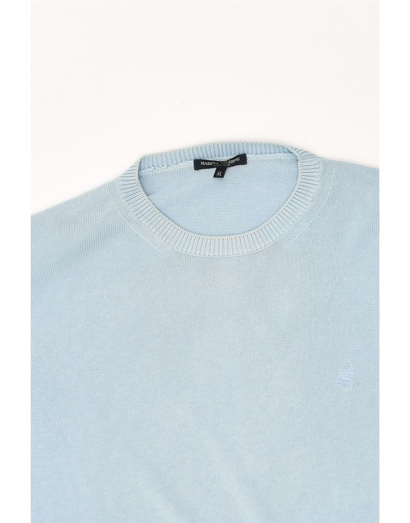 MARINA YACHTING Mens Crew Neck Jumper Sweater XL Blue Cotton | Vintage Marina Yachting | Thrift | Second-Hand Marina Yachting | Used Clothing | Messina Hembry 