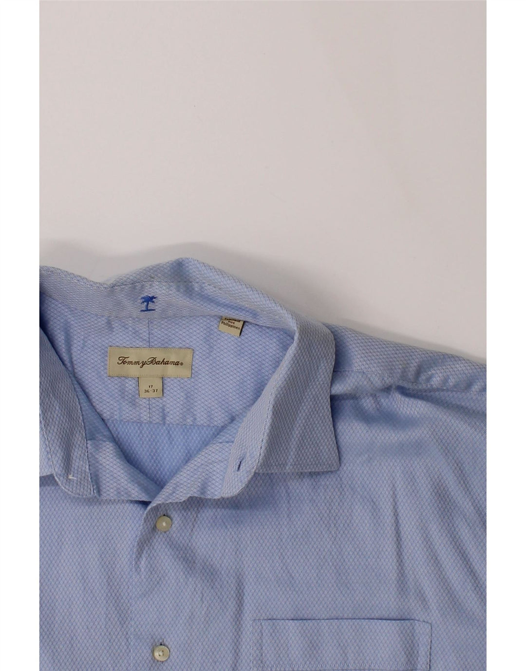 TOMMY HILFIGER Mens Shirt Size 17 XL Blue Spotted Cotton Vintage Tommy Hilfiger and Second-Hand Tommy Hilfiger from Messina Hembry 