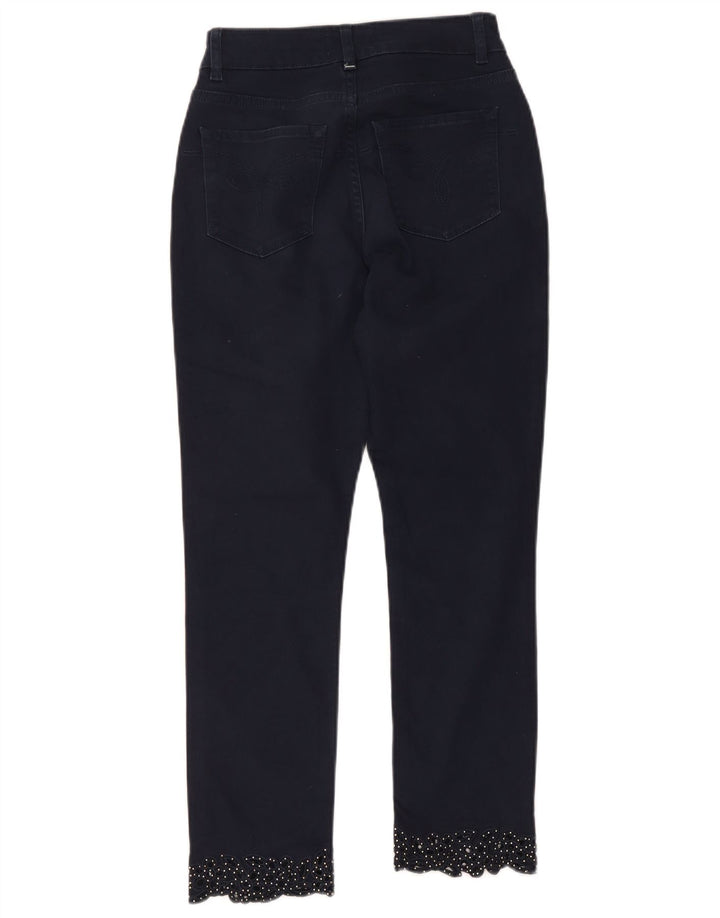 Ted Baker Womens Cropped Jeans W26 L24 Navy Blue Floral Cotton