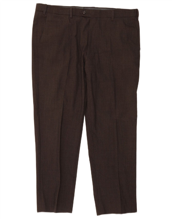 Marks & Spencer Mens Tailored Fit Slim Suit Trousers W38 L29 Brown