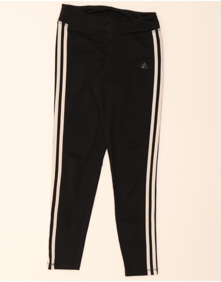 ADIDAS Womens Leggings UK 8/10 Small  Black Polyester Vintage Adidas and Second-Hand Adidas from Messina Hembry 