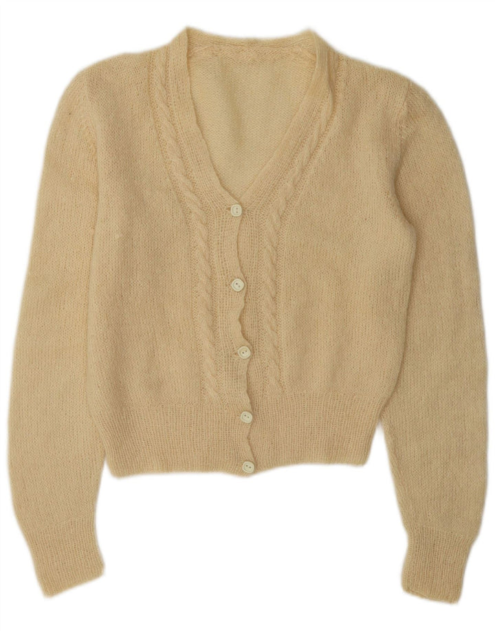 Vintage Womens Cardigan Sweater UK 12 Medium Off White