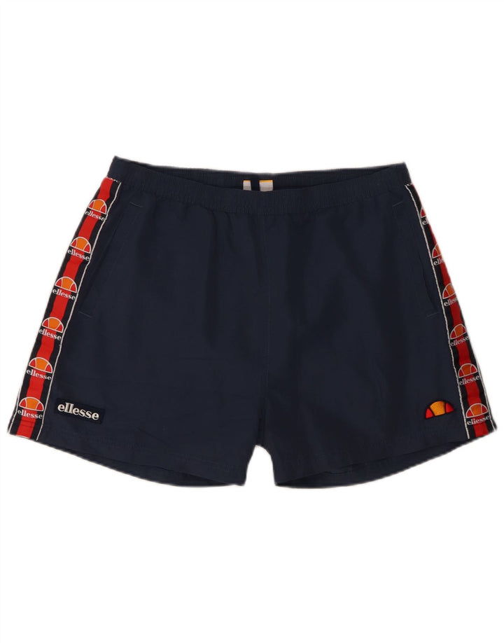 Ellesse Mens Graphic Swimming Shorts Medium Navy Blue Colourblock