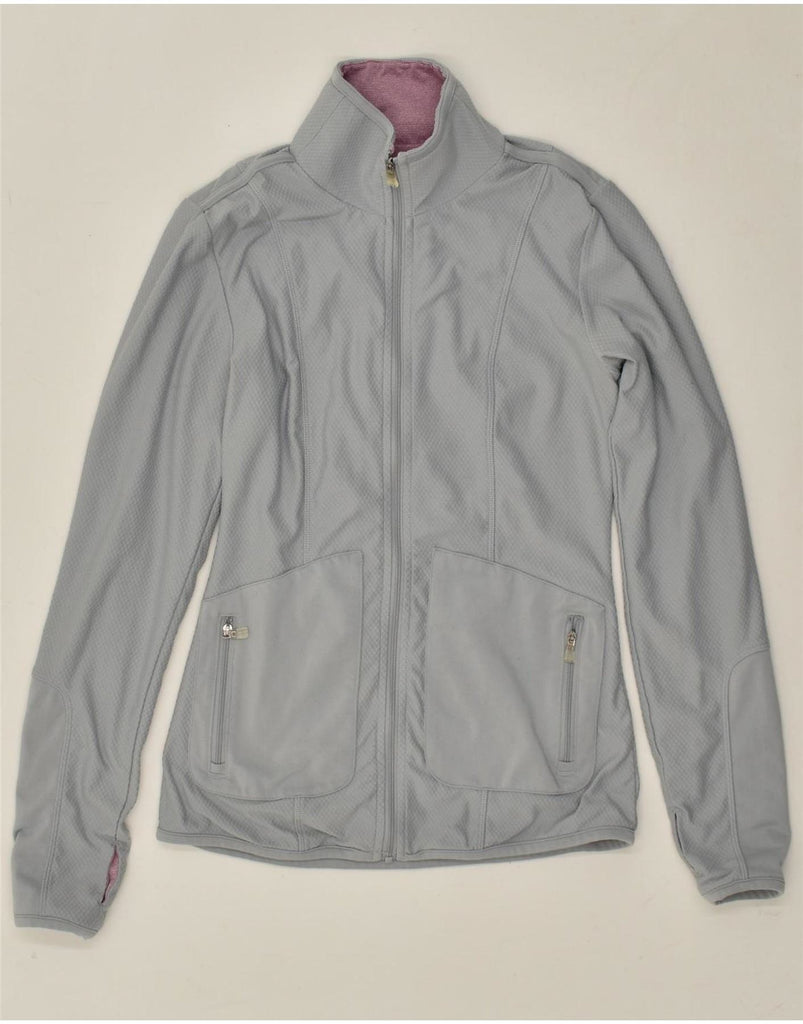 ADIDAS Womens Climalite Tracksuit Top Jacket UK 6 XS Grey Polyester Vintage Adidas and Second-Hand Adidas from Messina Hembry 