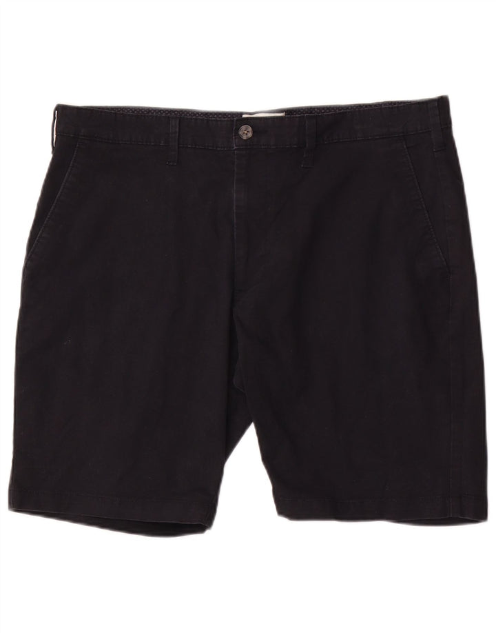 Marks & Spencer Mens Chino Shorts W36 Large Navy Blue Cotton