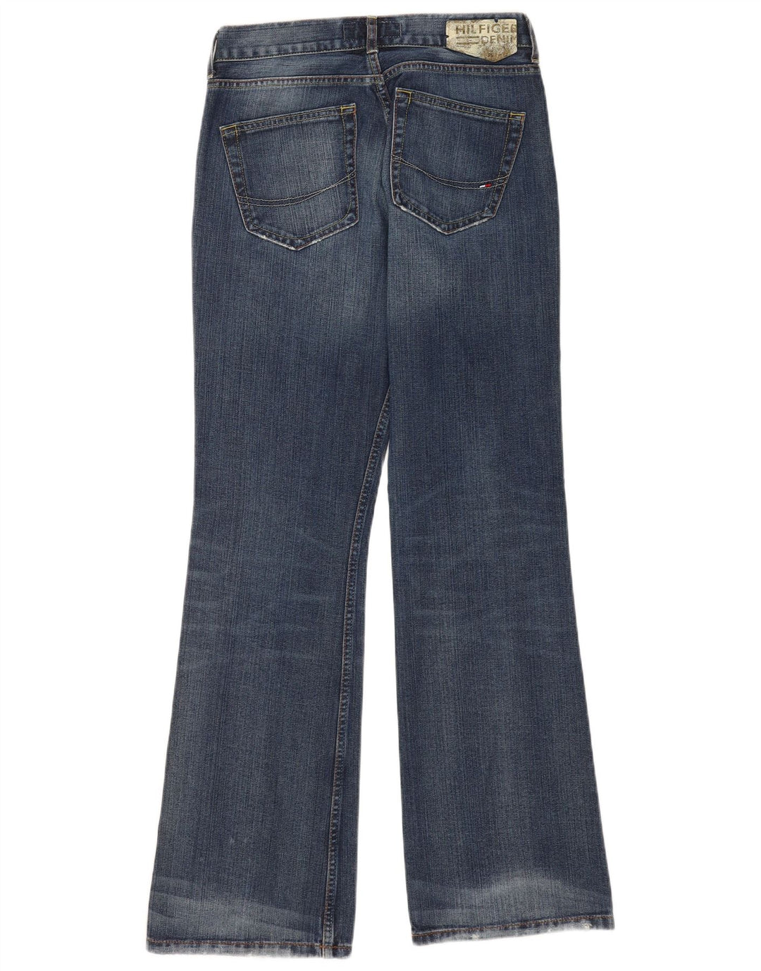 Tommy Hilfiger Womens Hipster Flared Jeans W30 L34 Blue Cotton
