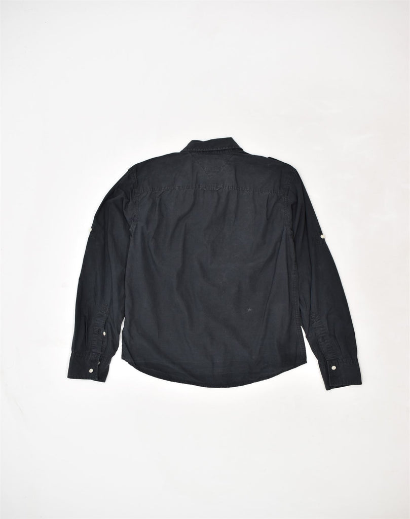 TOMMY HILFIGER Mens Shirt Small Black Cotton | Vintage | Thrift | Second-Hand | Used Clothing | Messina Hembry 