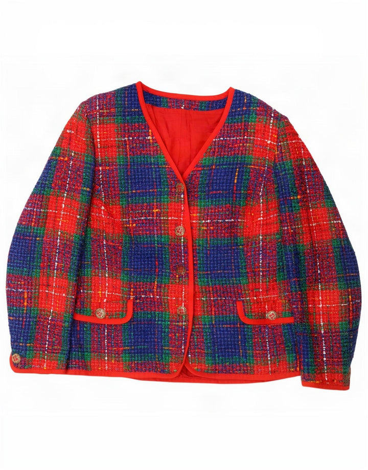 Marina Rinaldi Womens 4 Button Blazer Jacket Size 25 Large Multicoloured