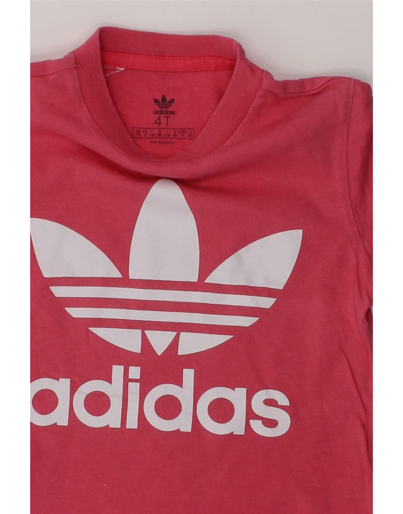 ADIDAS Girls Graphic T-Shirt Top 3-4 Years Pink Cotton | Vintage Adidas | Thrift | Second-Hand Adidas | Used Clothing | Messina Hembry 