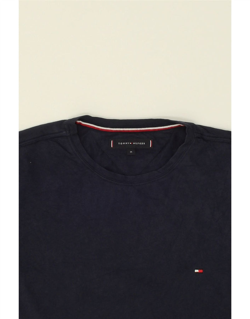 TOMMY HILFIGER Mens T-Shirt Top Medium Navy Blue Cotton | Vintage Tommy Hilfiger | Thrift | Second-Hand Tommy Hilfiger | Used Clothing | Messina Hembry 