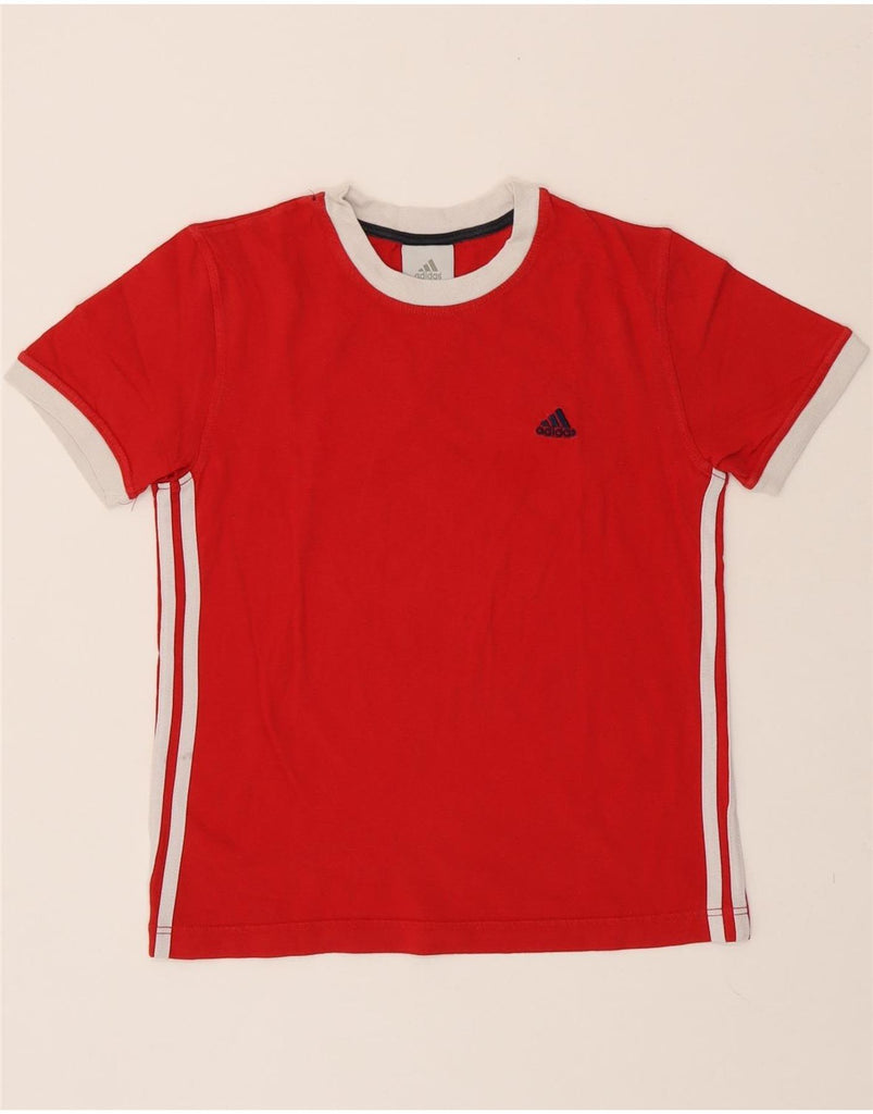 ADIDAS Girls T-Shirt Top 11-12 Years Red Cotton Vintage Adidas and Second-Hand Adidas from Messina Hembry 