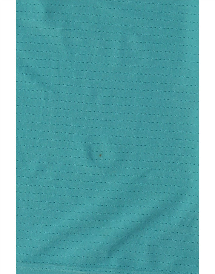 Nike Womens Dri Fit Polo Shirt UK 10 Small Turquoise Polyester