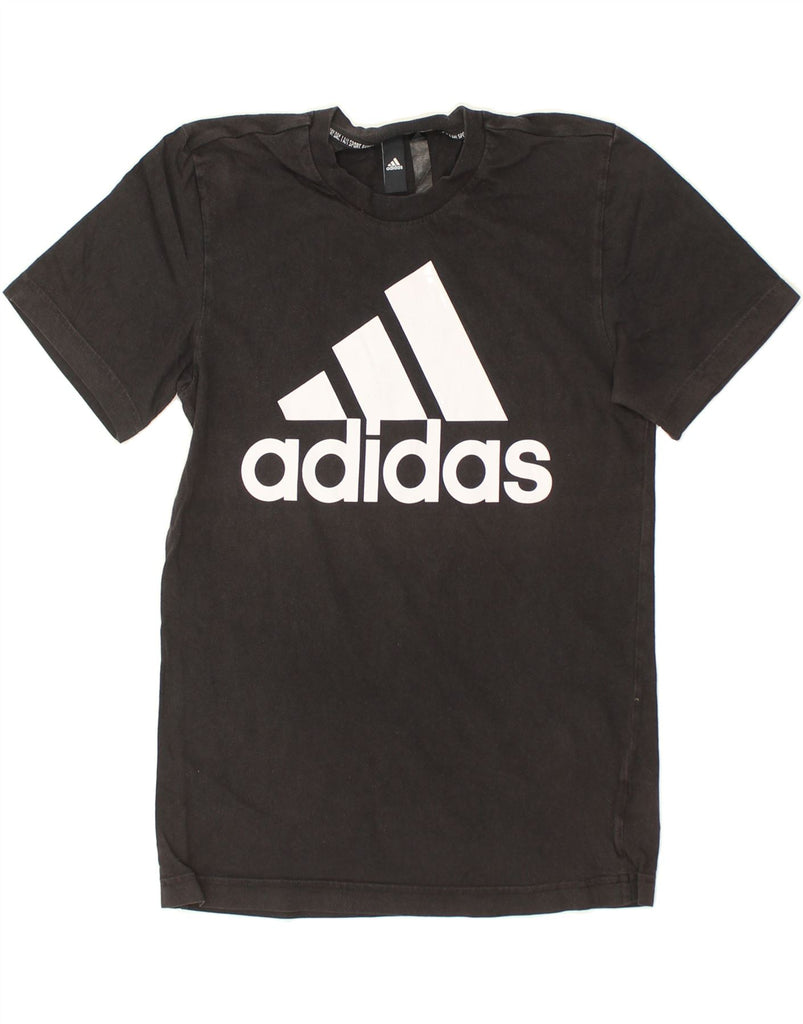 ADIDAS Mens Graphic T-Shirt Top XS Black Cotton | Vintage Adidas | Thrift | Second-Hand Adidas | Used Clothing | Messina Hembry 